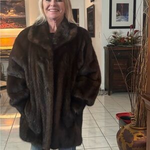 Saga Furs Rich med Chocolate mink coat